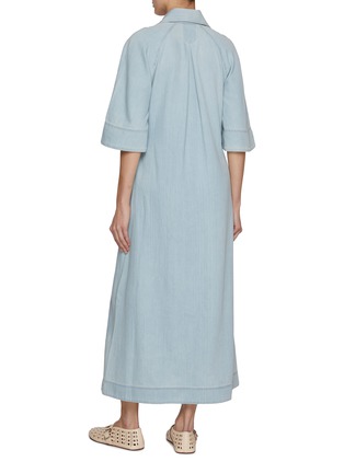 Back View - Click To Enlarge - ZIMMERMANN - Acacia Denim Midi Dress