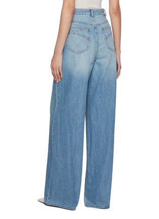 Back View - Click To Enlarge - ZIMMERMANN - Crush Heart Charm Light Wash Jeans