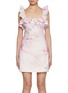 Main View - Click To Enlarge - ZIMMERMANN - Crush Frill Linen Mini Dress