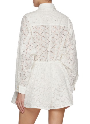 Back View - Click To Enlarge - ZIMMERMANN - Crush Embroidered Playsuit