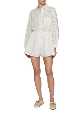 Figure View - Click To Enlarge - ZIMMERMANN - Crush Embroidered Playsuit