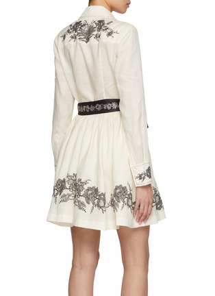 Back View - Click To Enlarge - ZIMMERMANN - Shirt Linen Mini Dress