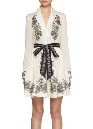 Main View - Click To Enlarge - ZIMMERMANN - Shirt Linen Mini Dress