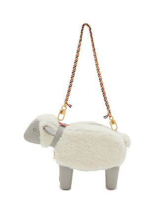 Main View - Click To Enlarge - THOM BROWNE - Small Sheep Shearling Leather Shoulder Bag