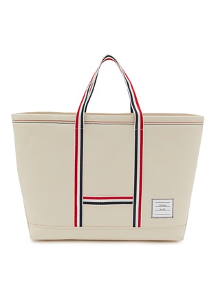 Main View - Click To Enlarge - THOM BROWNE - Medium Tool Cotton Canvas Tote Bag