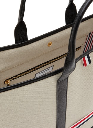 Detail View - Click To Enlarge - THOM BROWNE - Medium Tool Cotton Canvas Tote Bag