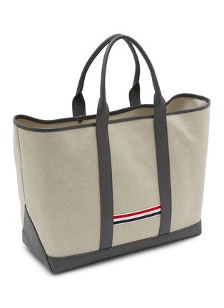 Detail View - Click To Enlarge - THOM BROWNE - Medium Tool Cotton Canvas Tote Bag