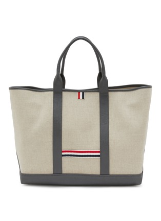 Main View - Click To Enlarge - THOM BROWNE - Medium Tool Cotton Canvas Tote Bag