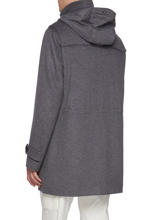 Back View - Click To Enlarge - HERNO - Hooded Wool Cashmere Coat