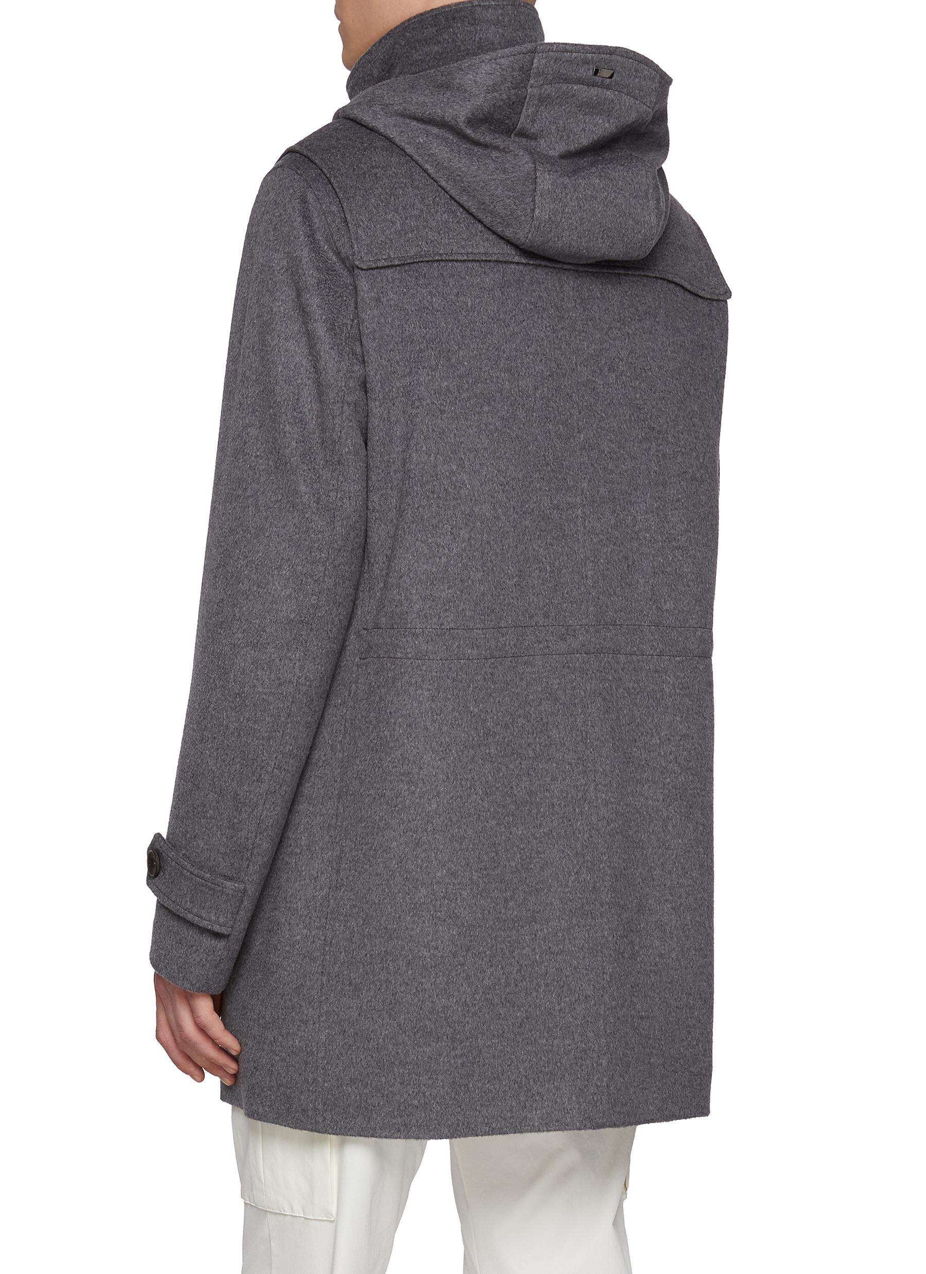 Hooded Wool Cashmere Coat - Thumbnail 3