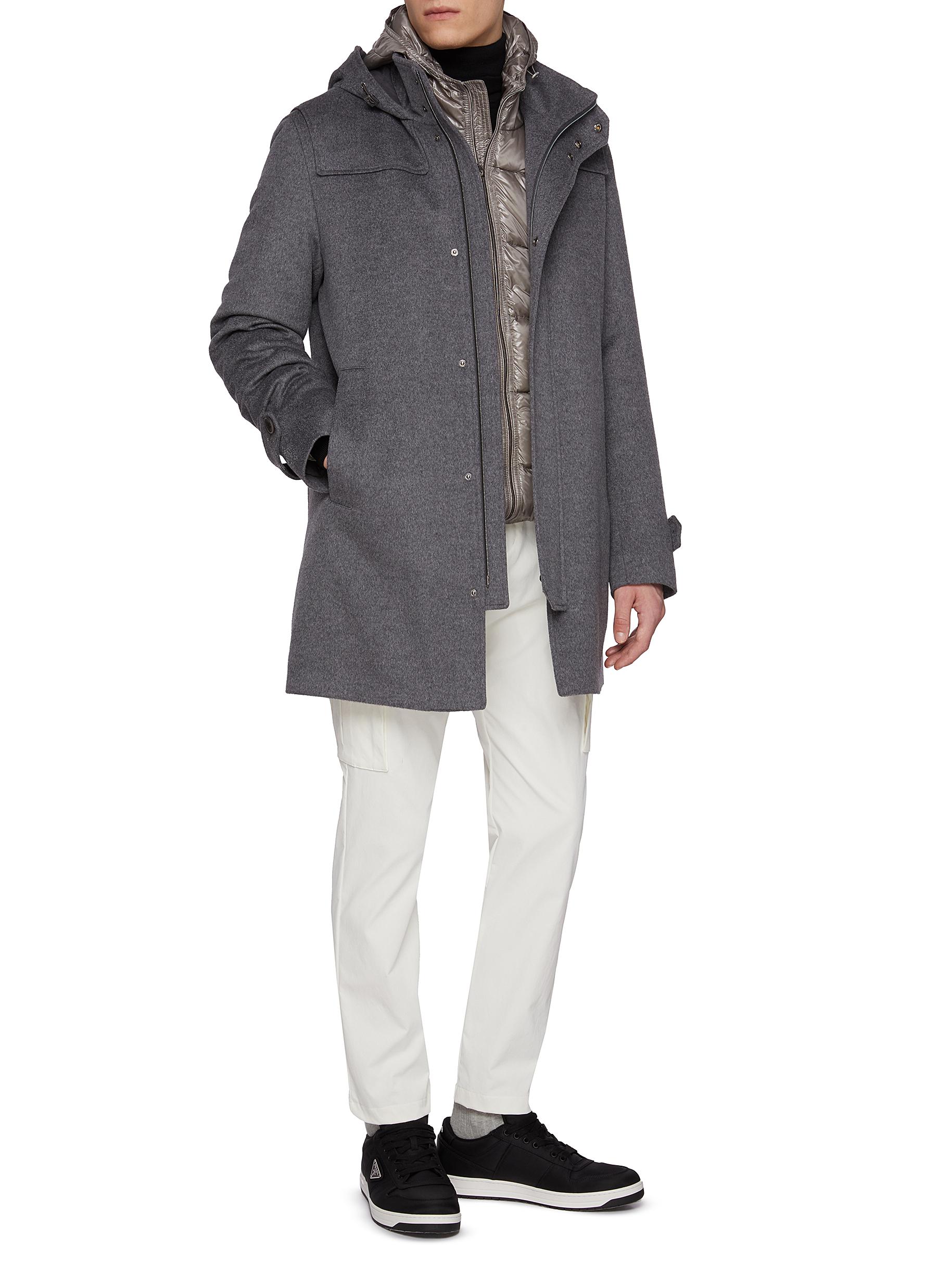 Hooded Wool Cashmere Coat - Thumbnail 2