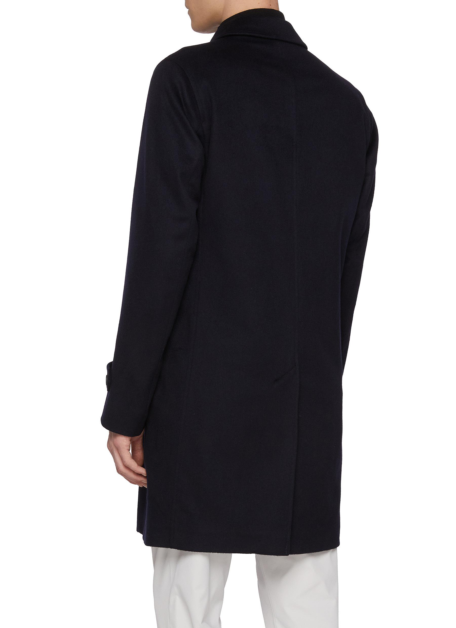 Button Up Water Resist Cashmere Coat - Thumbnail 3