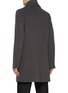 Back View - Click To Enlarge - HERNO - High Neck Bib Virgin Wool Blend Coat