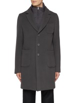 VIP【送料関税込】Herno Double-breasted Wool Coat HERNO | High Neck Bib Virgin Wool Blend Coat | Men | Lane
