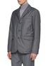 Detail View - Click To Enlarge - HERNO - Notch Lapel Single Breasted Detachable Bib Blazer