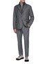 Figure View - Click To Enlarge - HERNO - Notch Lapel Single Breasted Detachable Bib Blazer