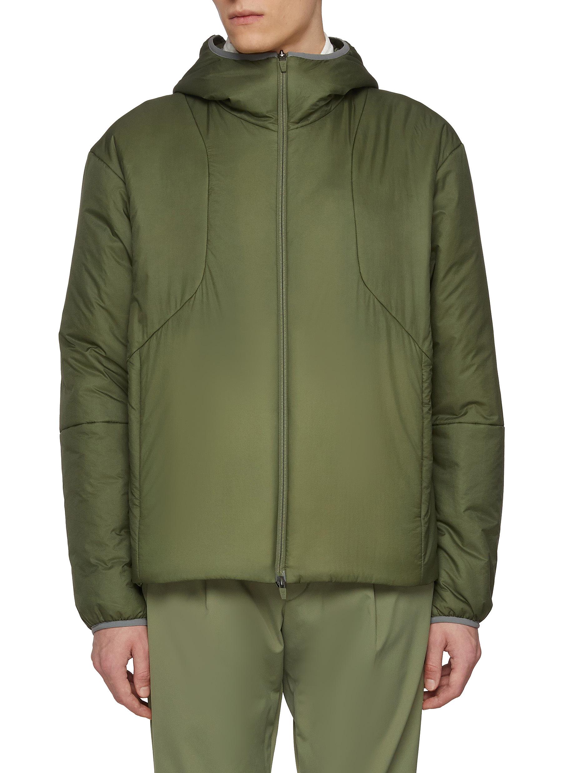 Zip Up Laminar Hooded Polymaid Puffer Jacket - Image 1
