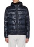 Main View - Click To Enlarge - HERNO - Zip Up Laminar Hooded Polymaid Puffer Jacket