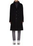 Main View - Click To Enlarge - HERNO - Notch Lapel Detachable Hooded Bib Virgin Wool Blend Coat