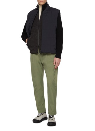 Figure View - Click To Enlarge - HERNO - Zip up Wool Paneled Poly Jacket