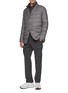 Figure View - Click To Enlarge - HERNO - Notch Lapel Single Breasted Detachable Bib Padded Blazer