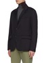 Detail View - Click To Enlarge - HERNO - Notch Lapel Single Breasted Detachable Bib Blazer