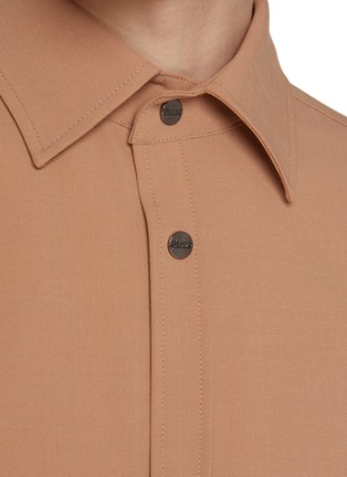  - HERNO - Point collar Virgin Wool Blend Shirt