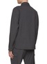 Back View - Click To Enlarge - HERNO - Point collar Pocket Virgin Wool Blend Shirt