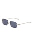 Main View - Click To Enlarge - GUCCI - Metal Rectangular Sunglasses