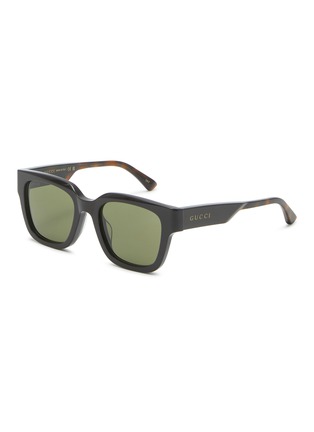 Main View - Click To Enlarge - GUCCI - Recycled Acetate Square Sunglasses