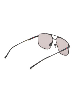 Figure View - Click To Enlarge - GUCCI - Metal Aviator Sunglasses