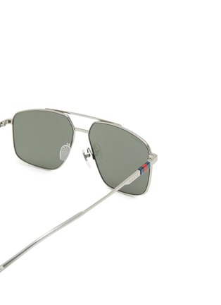 Detail View - Click To Enlarge - GUCCI - Metal Aviator Sunglasses