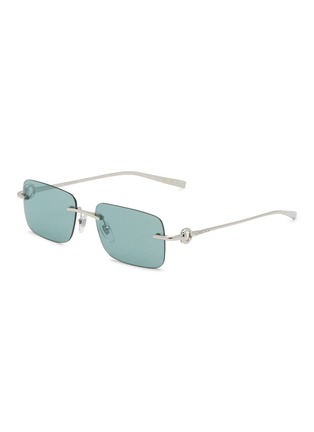 Main View - Click To Enlarge - GUCCI - Metal Rectangular Sunglasses