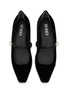 Detail View - Click To Enlarge - RODO - Katherine Velvet Mary Jane Flats