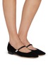 Figure View - Click To Enlarge - RODO - Katherine Velvet Mary Jane Flats