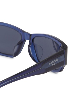 Detail View - Click To Enlarge - BALENCIAGA - Recycled Acetate Rectangular Sunglasses