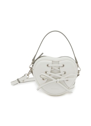 Main View - Click To Enlarge - FINDKAPOOR - Ribbon Tie Heart Leather Bag