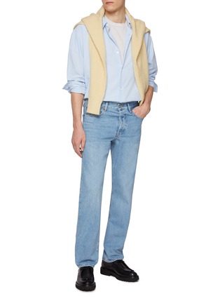 Figure View - Click To Enlarge - FRAME - Chambray Pocket Cotton Linen Shirt