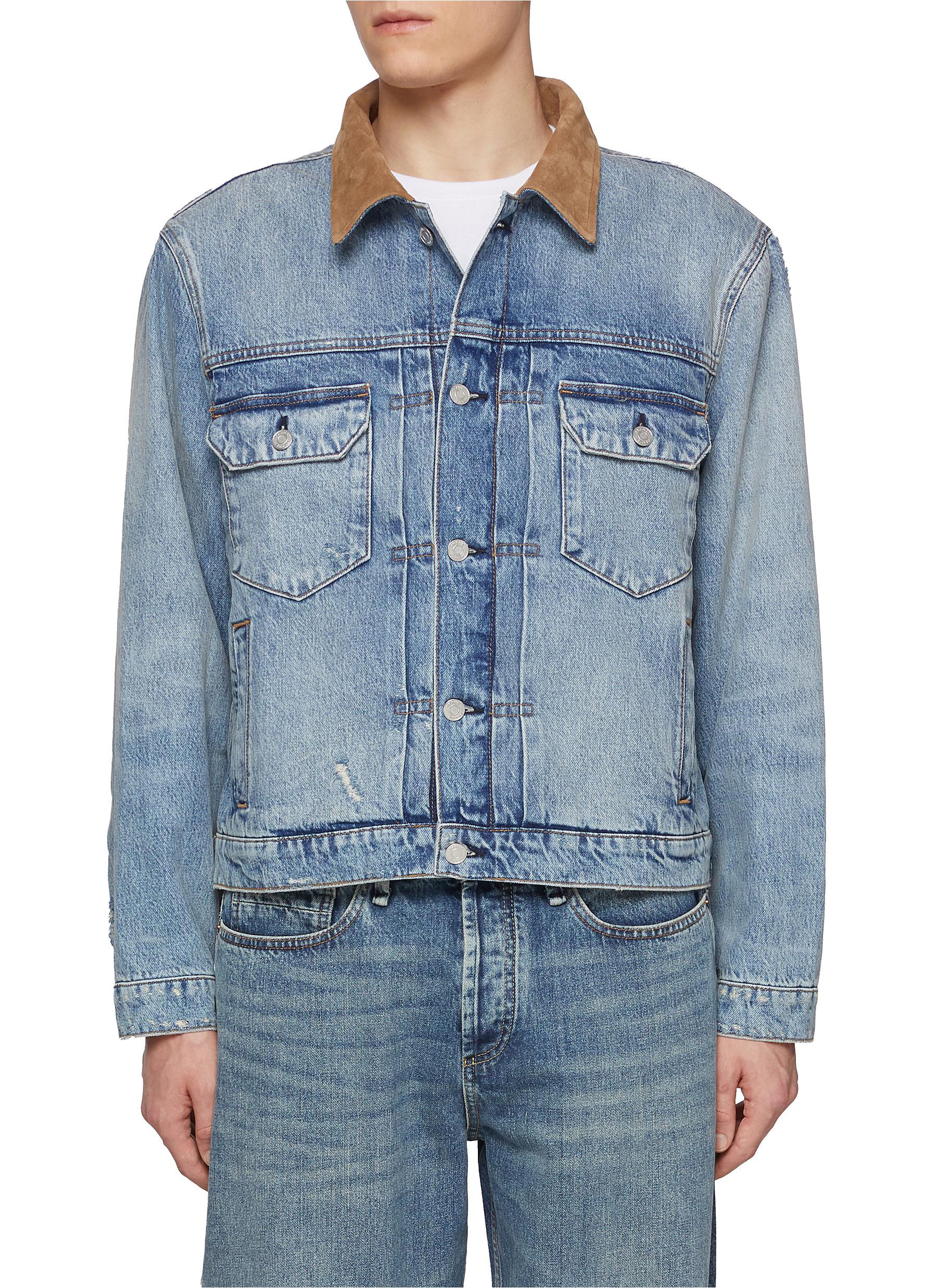 FRAME | Vintage Distressed Denim Jacket | Men | Lane Crawford FRAME | Vintage Distressed Denim Jacket | Men | Lane Crawford