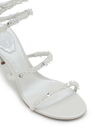 Detail View - Click To Enlarge - RENÉ CAOVILLA - Cinderella 80 Crystal Embellished Satin Sandals