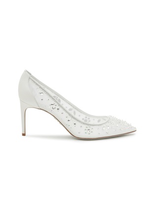 Main View - Click To Enlarge - RENÉ CAOVILLA - Cinderella 80 Embellished Mesh Satin Pumps