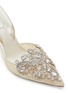 Detail View - Click To Enlarge - RENÉ CAOVILLA - Veneziana 80 Embellished Lace Satin Slingback Pumps