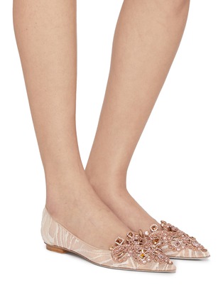 Figure View - Click To Enlarge - RENÉ CAOVILLA - Veneziana Embellished Lace Flats