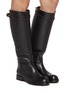 Figure View - Click To Enlarge - ALBERTO FASCIANI - Isabel Leather Tall Riding Boots