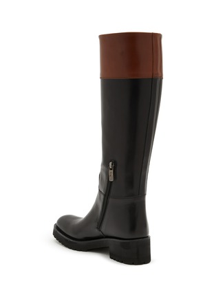  - ALBERTO FASCIANI - Isabel Leather Tall Bicolour Riding Boots