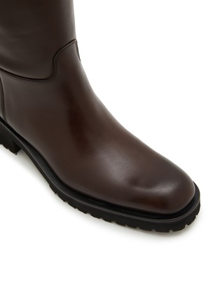 Detail View - Click To Enlarge - ALBERTO FASCIANI - Isabel Leather Tall Riding Boots