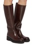 Figure View - Click To Enlarge - ALBERTO FASCIANI - Isabel Leather Tall Riding Boots