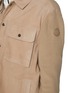  - MONCLER - Multi-Pocket Leather Cotton Overshirt