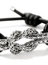 Detail View - Click To Enlarge - JOHN HARDY - Love Knot Sterling Silver Leather Bracelet — Size M-L