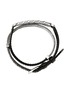 Detail View - Click To Enlarge - JOHN HARDY - ID Sterling Silver Black Leather Flat Chain Double Wrap Bracelet — Size UL